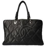 Pre-owned Leather chanel-bags Chanel Vintage , Black , Dames