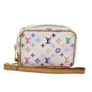 Pre-owned Canvas pouches Louis Vuitton Vintage , White , Dames