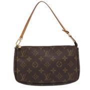 Pre-owned Canvas clutches Louis Vuitton Vintage , Brown , Dames