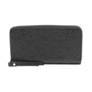 Pre-owned Leather wallets Louis Vuitton Vintage , Black , Dames