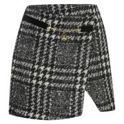 Tweed Omslagrok Prins van Wales Elisabetta Franchi , Black , Dames