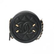 Pre-owned Leather chanel-bags Chanel Vintage , Black , Dames