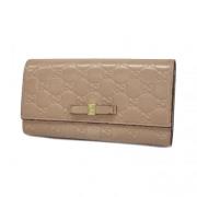 Pre-owned Leather wallets Gucci Vintage , Beige , Dames