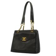 Pre-owned Leather chanel-bags Chanel Vintage , Black , Dames