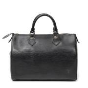 Pre-owned Leather handbags Louis Vuitton Vintage , Black , Dames