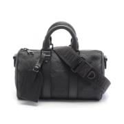 Pre-owned Leather handbags Louis Vuitton Vintage , Black , Dames