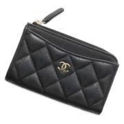 Pre-owned Fabric wallets Chanel Vintage , Black , Dames