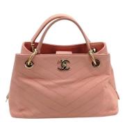 Pre-owned Leather chanel-bags Chanel Vintage , Pink , Dames