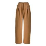 Bruine Sportieve Stijl Broek met Strepen Max Mara , Brown , Dames