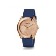 Dames Armbandhorloge Cubed roségoud, blauw 40 mm Gw0665L2 Guess , Yell...