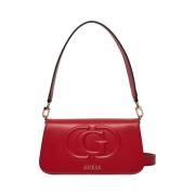 Rode Schoudertas met Gouden Details Guess , Red , Dames