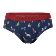 Blauwe katoenen herenslip met hondenmotief Gallo , Blue , Heren