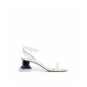 Witte Leren Sandalen Elegante Stijl Loewe , White , Dames