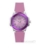 Dameshorloge 38 mm Armband Siliconen Gw0556L1 Guess , Purple , Dames