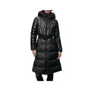 Zwarte Winterjas Dames Capuchon Rits Blauer , Black , Dames