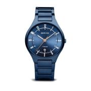 Titanium blauw horloge 11739-797 Bering , Blue , Heren