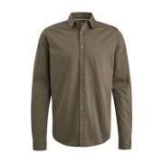 Lange Mouw Twill Jersey Shirt Cast Iron , Green , Heren