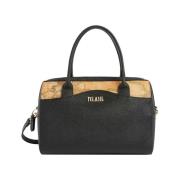 Elegante Zwarte Leren Handtas Alviero Martini 1a Classe , Black , Dame...