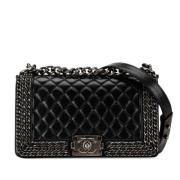 Pre-owned Leather crossbody-bags Chanel Vintage , Black , Dames