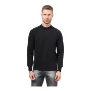 Zwarte Alpaca Cashmere Trui Gran Sasso , Black , Heren