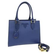 Pre-owned Leather prada-bags Prada Vintage , Blue , Dames