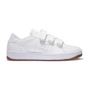 Witte leren sneakers met klittenbandsluiting DC Shoes , White , Heren