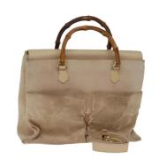 Pre-owned Suede gucci-bags Gucci Vintage , Beige , Dames