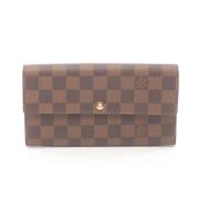 Pre-owned Leather wallets Louis Vuitton Vintage , Brown , Dames