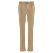 Wijde Suedine Broek Tramontana , Beige , Dames