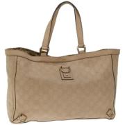 Pre-owned Canvas gucci-bags Gucci Vintage , Beige , Dames