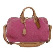 Pre-owned Canvas handbags Louis Vuitton Vintage , Pink , Dames