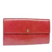 Pre-owned Leather wallets Louis Vuitton Vintage , Red , Dames