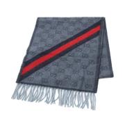 Pre-owned Wool scarves Gucci Vintage , Blue , Dames