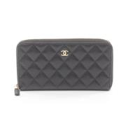 Pre-owned Fabric wallets Chanel Vintage , Black , Dames