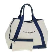 Pre-owned Canvas handbags Balenciaga Vintage , White , Dames