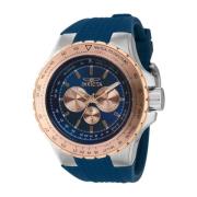 Aviator Heren Quartz Horloge Blauwe Wijzerplaat Invicta Watches , Gray...