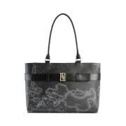 Elegante Zwarte Shopper Tas Alviero Martini 1a Classe , Black , Dames