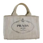 Pre-owned Canvas handbags Prada Vintage , White , Dames