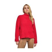 Mock Neck Sweater Karen Pullover Rino&Pelle , Red , Dames