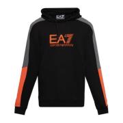 Sweatshirt met geborduurd logo Emporio Armani EA7 , Black , Heren