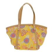 Pre-owned Canvas totes Chanel Vintage , Yellow , Dames