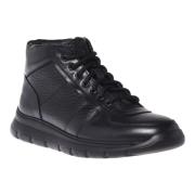 Trainers in black leather and tumbled leather Baldinini , Black , Here...