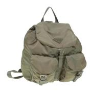 Pre-owned Nylon backpacks Prada Vintage , Green , Dames