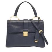 Pre-owned Leather handbags Miu Miu Pre-owned , Blue , Dames