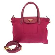 Pre-owned Leather totes Prada Vintage , Pink , Dames