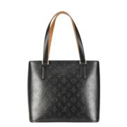 Pre-owned Leather totes Louis Vuitton Vintage , Black , Dames