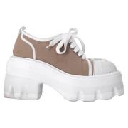 Pre-owned Coated canvas sneakers Casadei Pre-owned , Brown , Dames