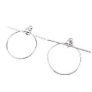 Pre-owned Silver earrings Hermès Vintage , Gray , Dames