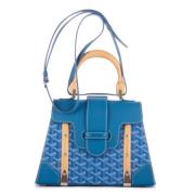 Pre-owned Canvas shoulder-bags Goyard Vintage , Blue , Dames