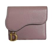 Pre-owned Leather wallets Dior Vintage , Purple , Dames